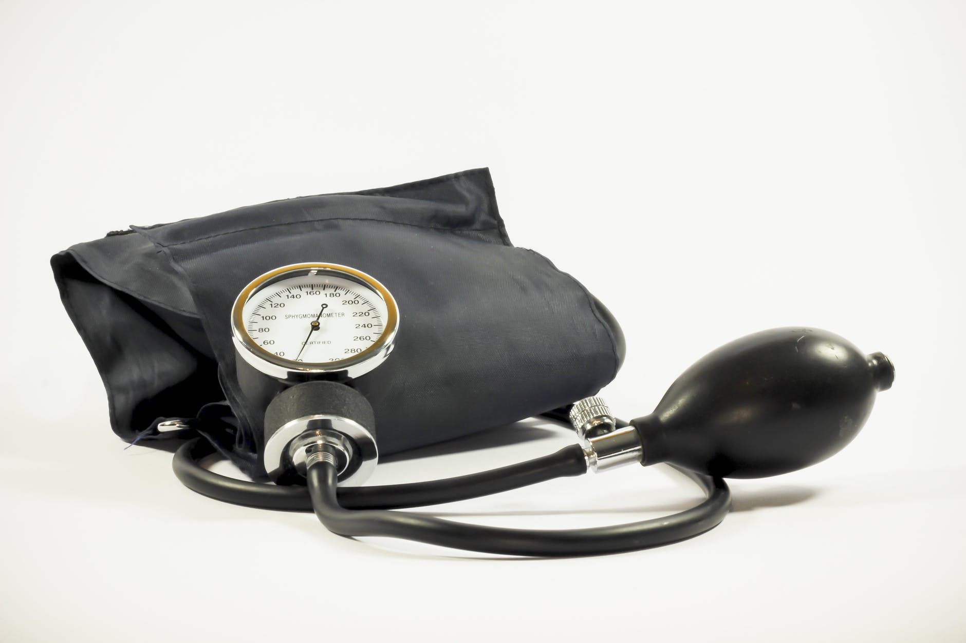 black sphygmomanometer